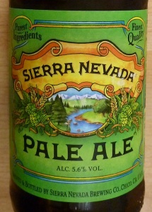 Beer bottle label - Sierra Nevada, brewed in the USA